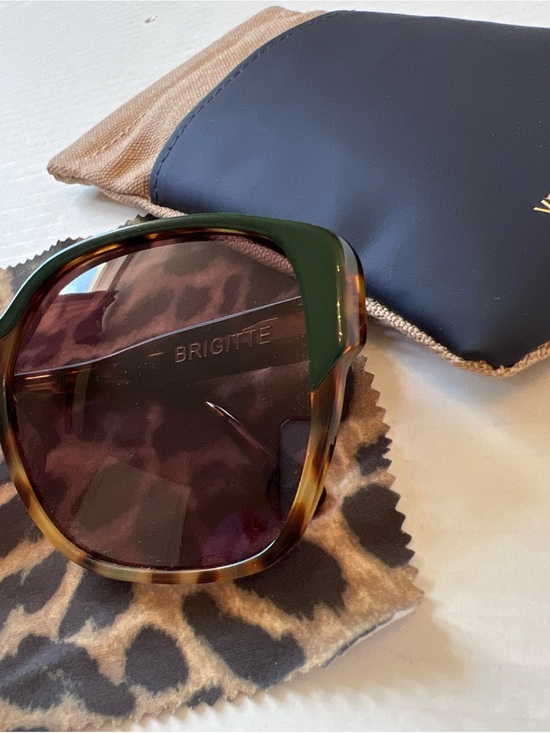 Veronica Beard Brigitte Oversized Sunglasses Green NWT main image 9